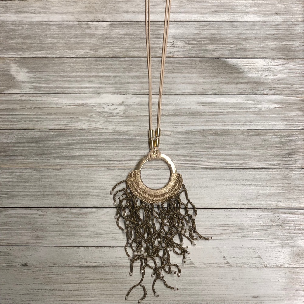 Long Boho Necklace & Earrings Set